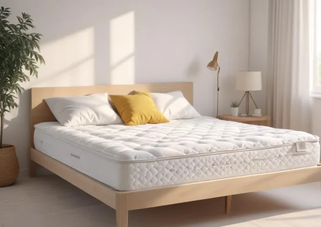 Matelas dans une chambre lumineuse et apaisante