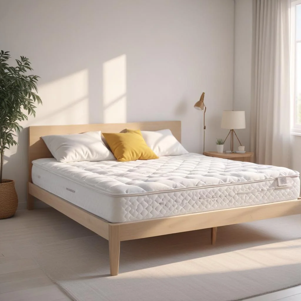 Matelas dans une chambre lumineuse et apaisante