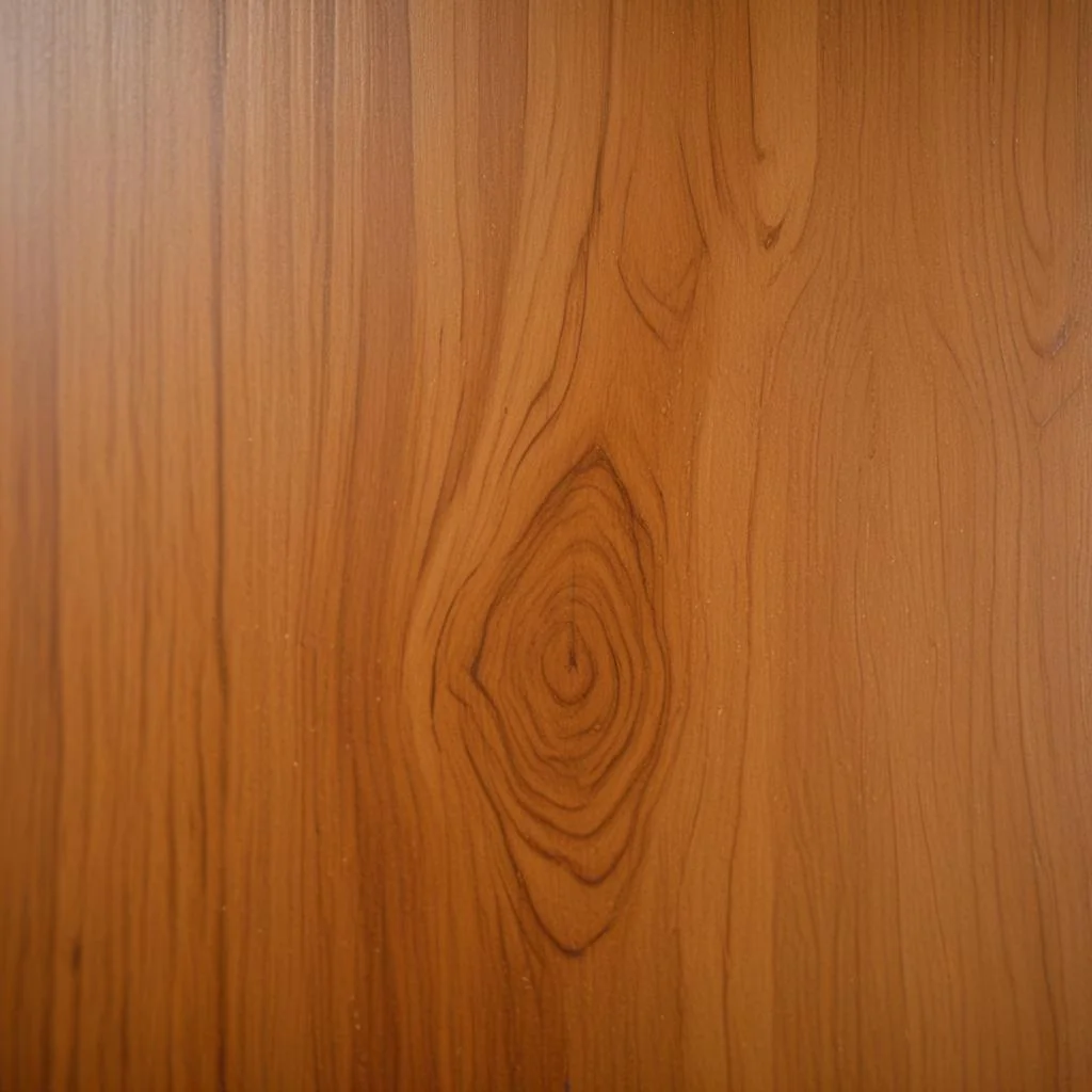 Détail du veinage d'un bois exotique de meuble