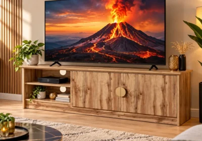 Meuble TV 2 Portes collection Carry, mis en scène dans un salon