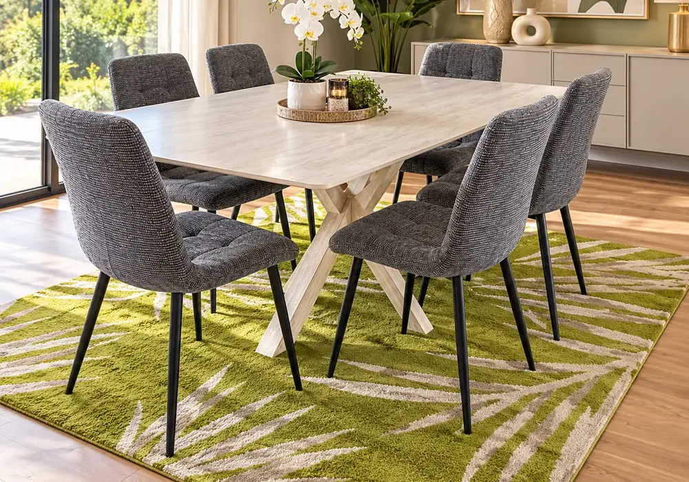 Table Rectangulaire 1,80M NATEA Beige Salles à Manger Salles à Manger