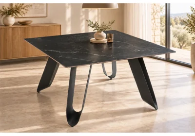 Table à Manger Carrée MARIVA Noir