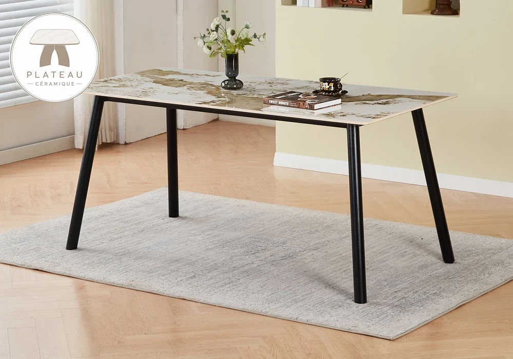 Table à Manger Rectangulaire Céramique PANDORA Salles à Manger Salles à Manger
