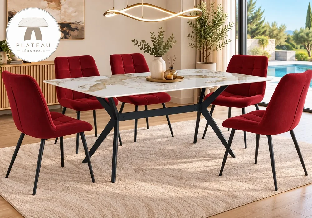 Table à Manger Rectangulaire PANDORA Céramique 180 cm Salles à Manger Salles à Manger