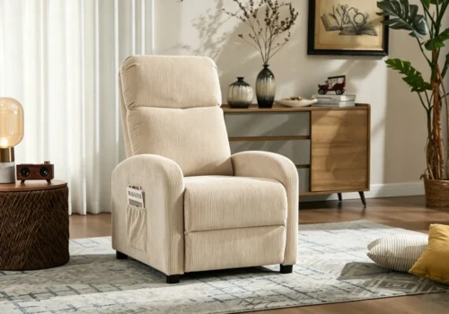 Fauteuil Relax PUSHBACK MIRAL Beige Fauteuils, Tabourets & Poufs Fauteuils, Tabourets & Poufs