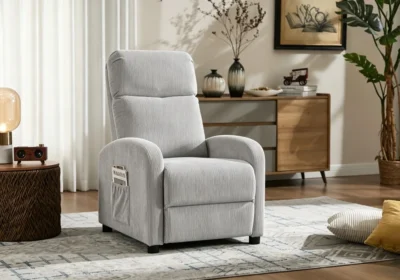 Fauteuil Relax PUSHBACK MIRAL Gris Clair