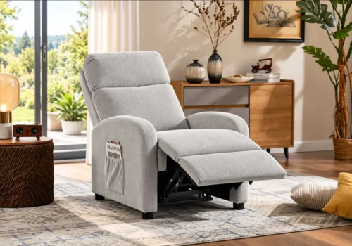 Fauteuil Relax PUSHBACK MIRAL Gris Clair Fauteuils, Tabourets & Poufs Fauteuils, Tabourets & Poufs