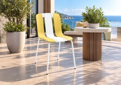 Chaise BRATZ Jaune/Blanc Chaises Chaises