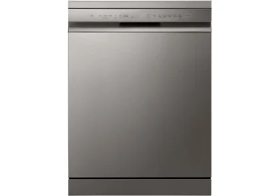 Lave-vaisselle LG DF355FP coloris platinum, vue de face sur fond blanc