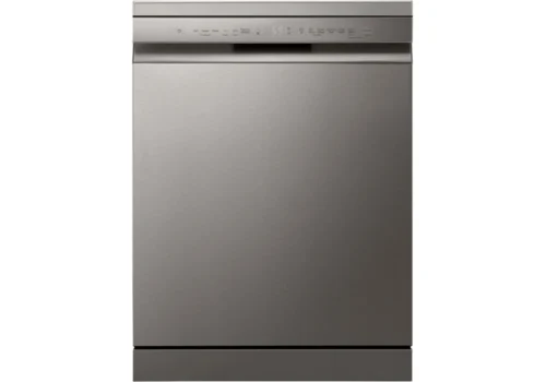Lave-vaisselle LG DF355FP coloris platinum, vue de face sur fond blanc