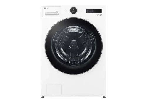 Lave-linge LG F20F12WST blanc 20 kg, vue de face sur fond blanc